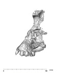 SK 52 Paranthropus robustus partial cranium lateral left
